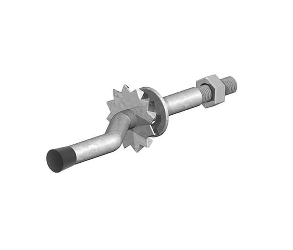 Galvanised Cranked Striker (for self locking field gate) 200mm - Gate Hardware