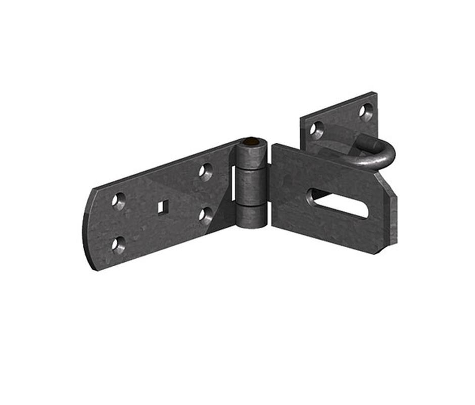 Epoxy Black Heavy Hasp & Staple 200mm - 