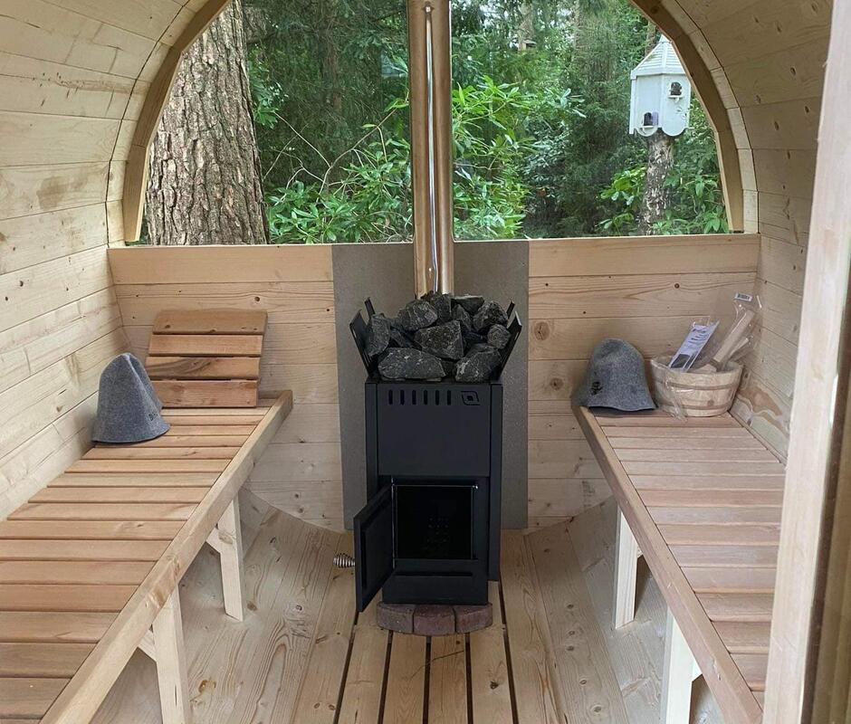 Woodstoc Barrel Sauna Panoramic Window - 