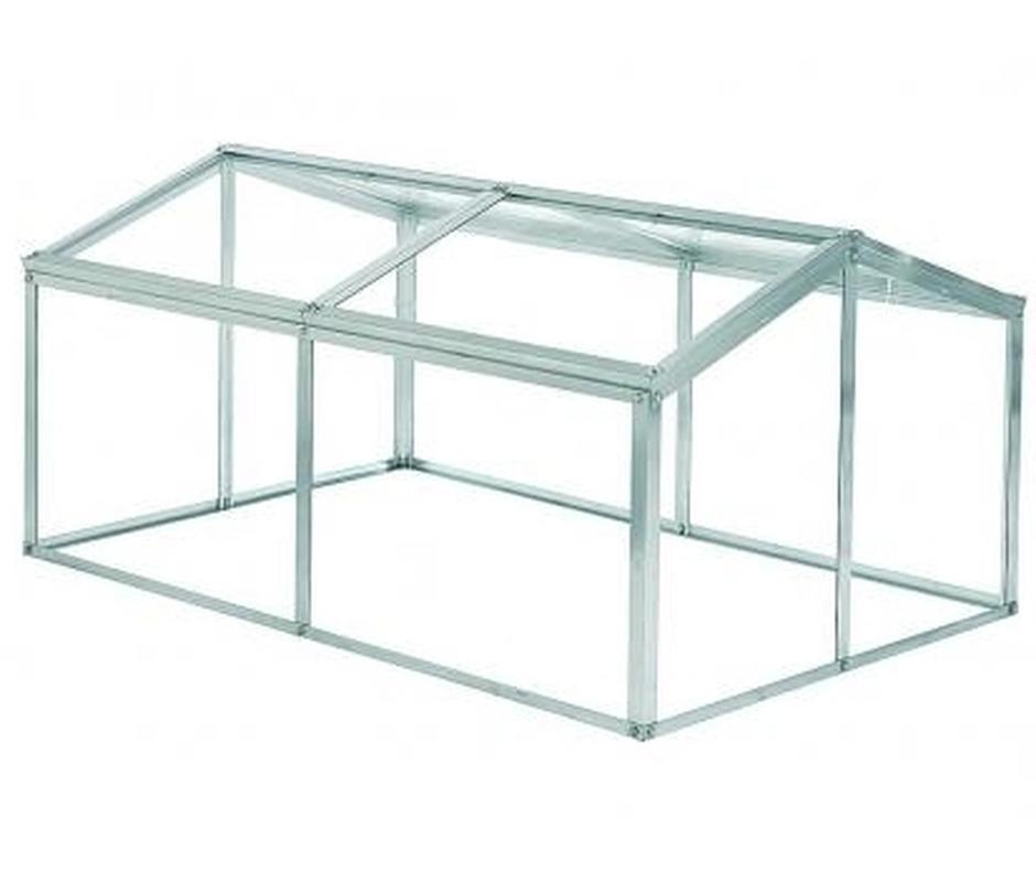 Silver Aluminium Jumbo Cold Frame 1.2m x 0.8m - 