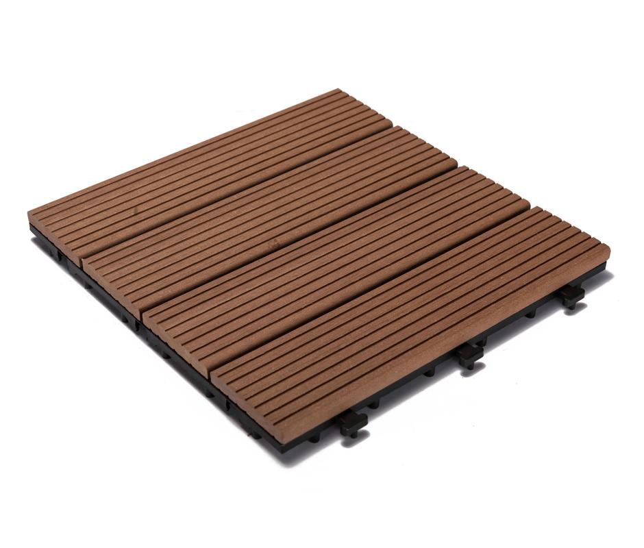 Brown Wood Composite Decking Tile - 