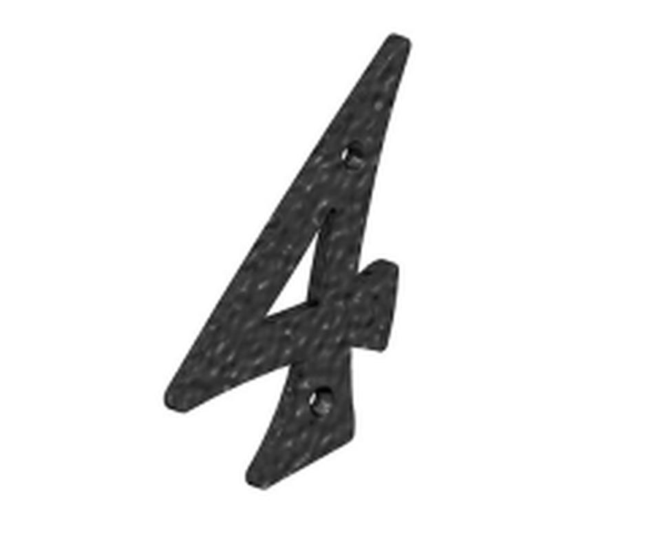 Ornamental Epoxy Black Four Numeral  - 