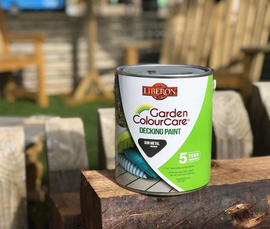 Liberon ‘Gun Metal’ Garden ColourCare Decking Paint 2.5L  - Paints & Oils